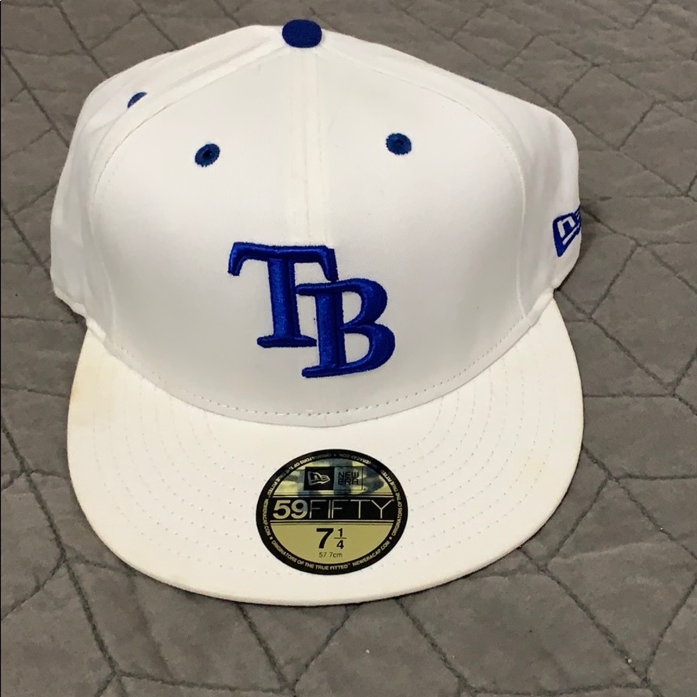 NWOT NEW ERA 59fifty Tampa Bay RAYS Hat 7 1/4